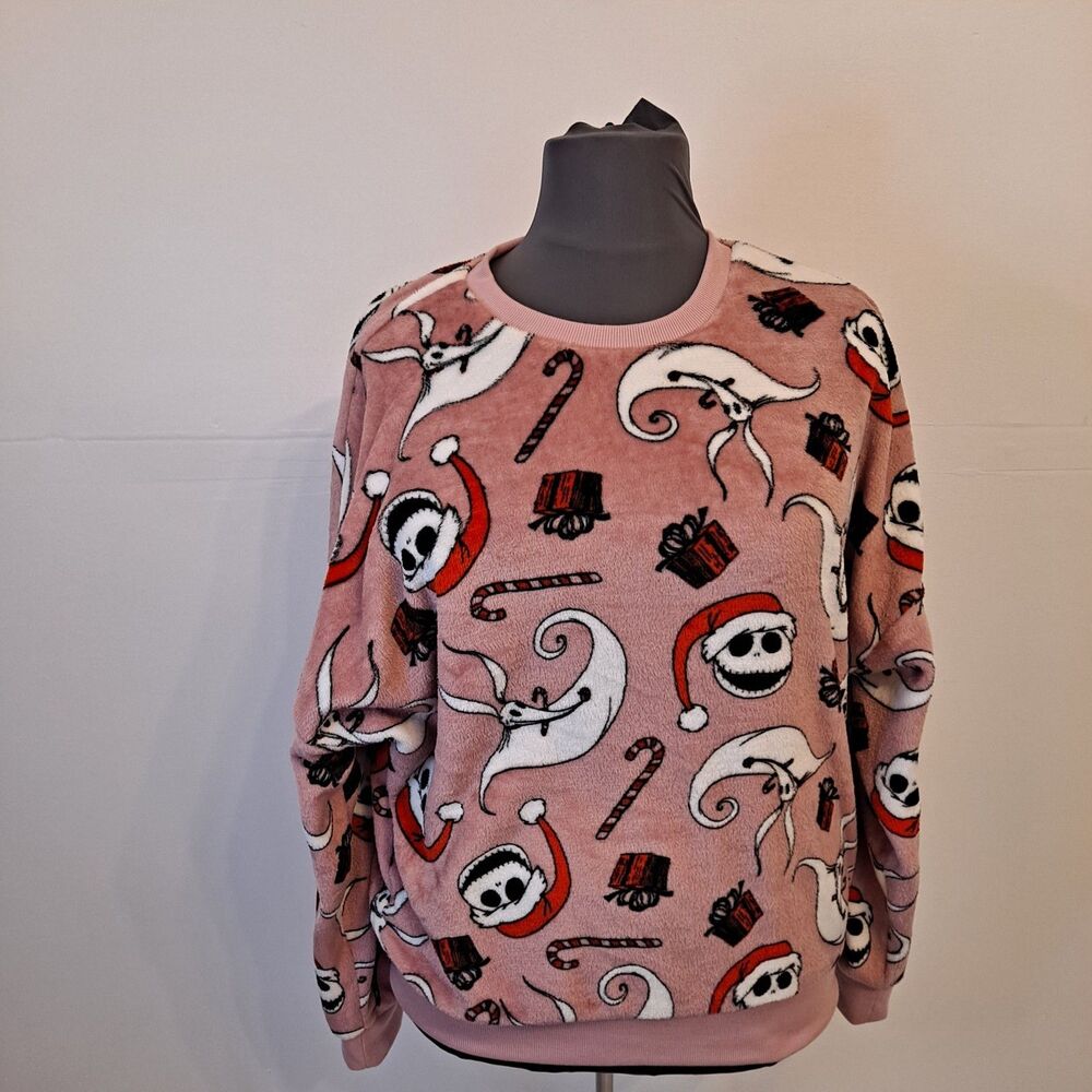 Disney The Nightmare Before Christmas Sweatshirt Women's Pink Size XXL
